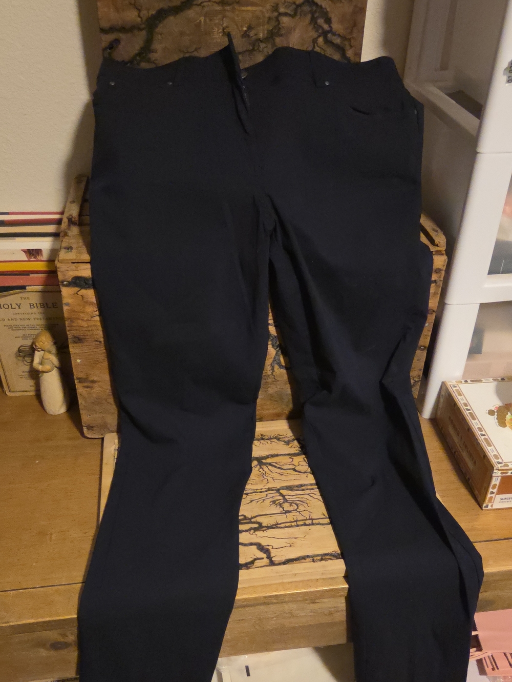 89th & Madison Classic Black Straight-Leg Pants